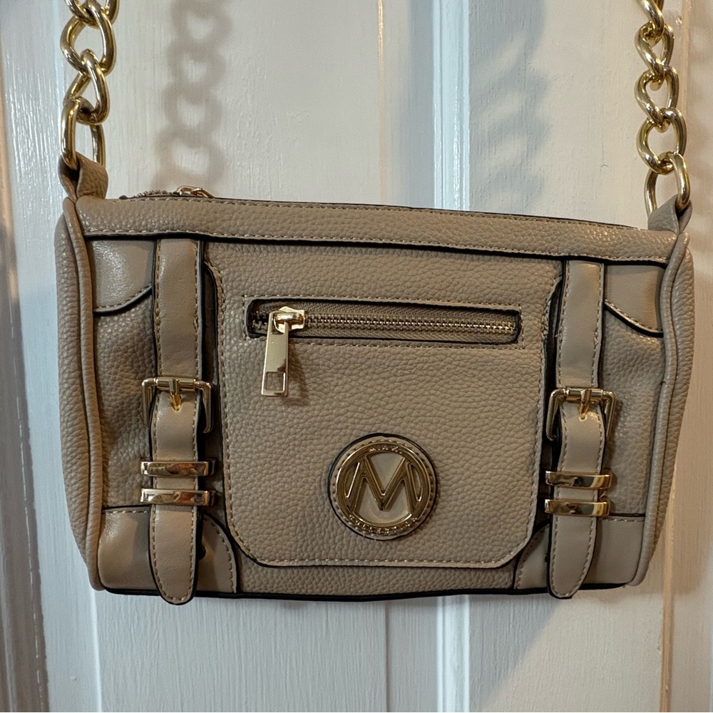Mia K Collection Beige Crossbody Bag